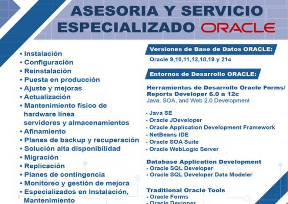 ASESORÍA Y SERVICIO ESPECIALIZADO ORACLE